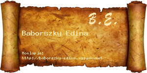 Baborszky Edina névjegykártya